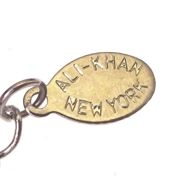 Signed Ali Kahn New York Faceted Aurora Borealis Purple Crystal Bead Necklace - Picture 2 of 3